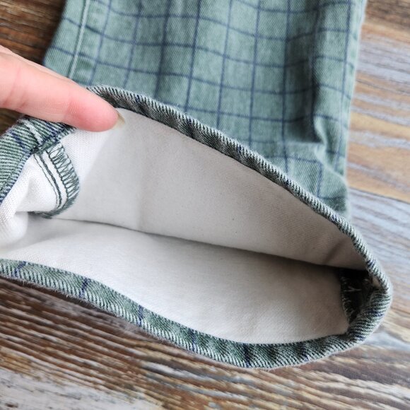 NWoT Madewell The Perfect Vintage Straight Jean Windowpane Plaideans Green - Picture 8 of 14